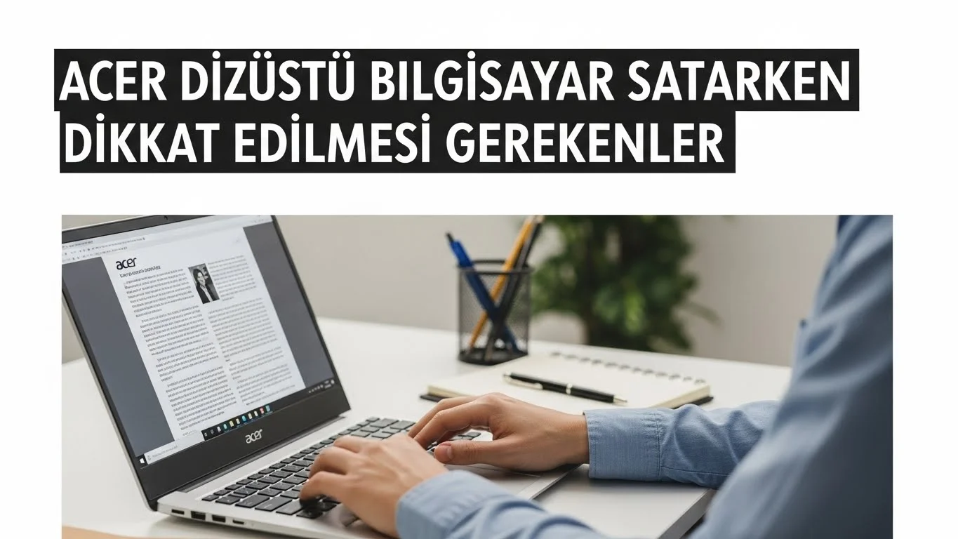 Acer Laptop Satarken Dikkat Edilmesi Gerekenler | 2026