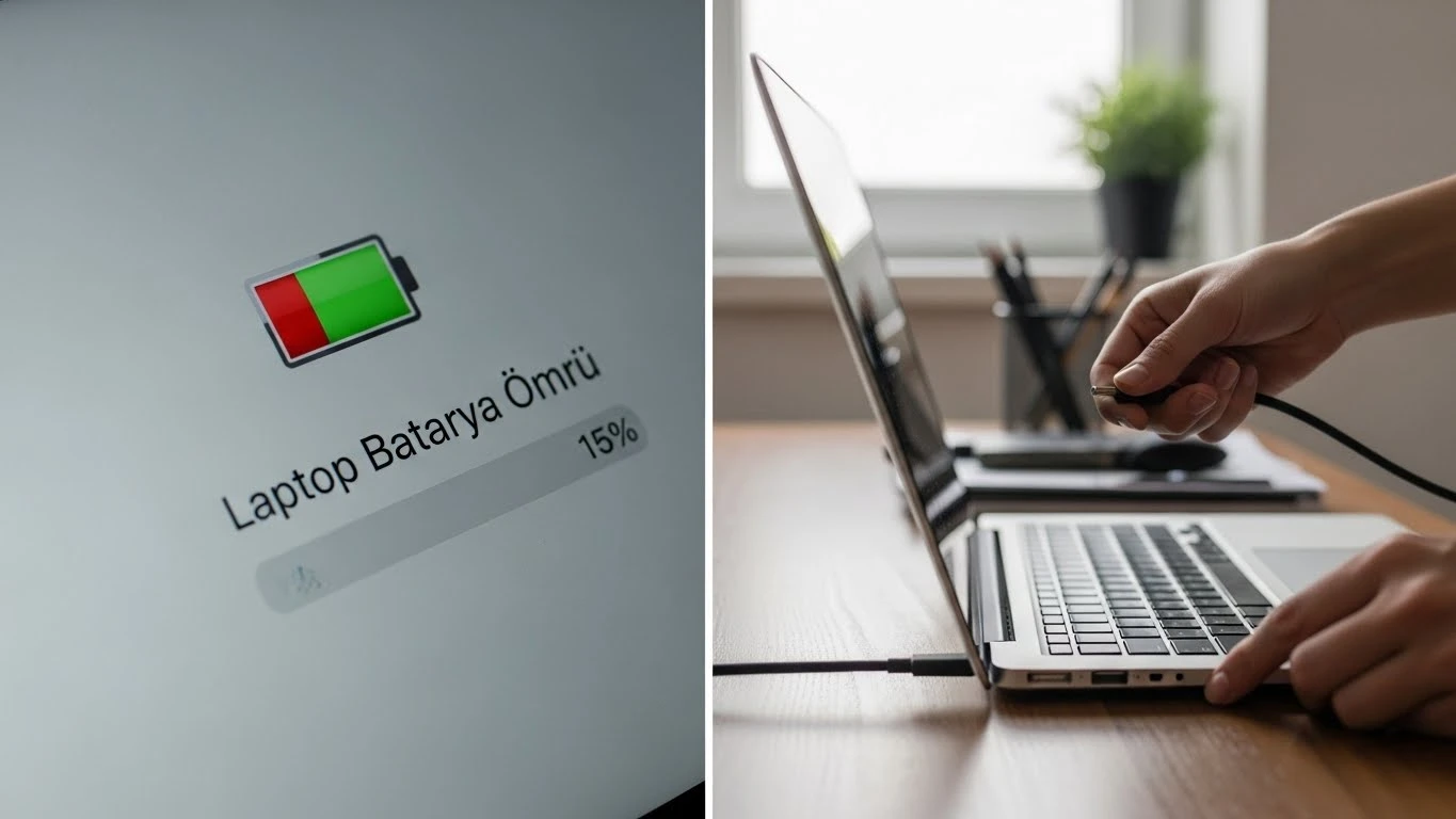 Laptop batarya ömrü grafiği ve yaşlanma süreci