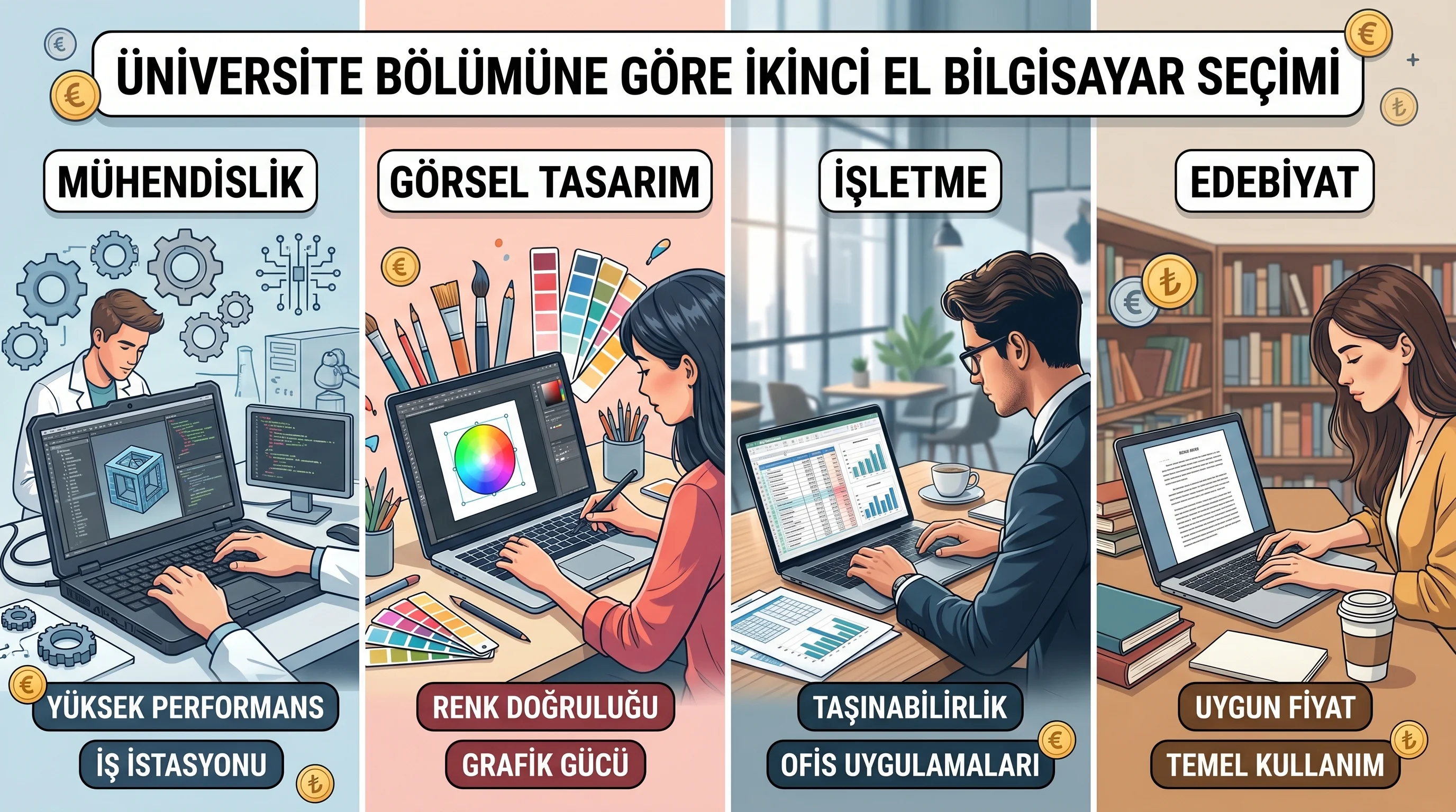 Üniversite Bölümüne Göre İkinci El Bilgisayar Seçim Rehberi 2026