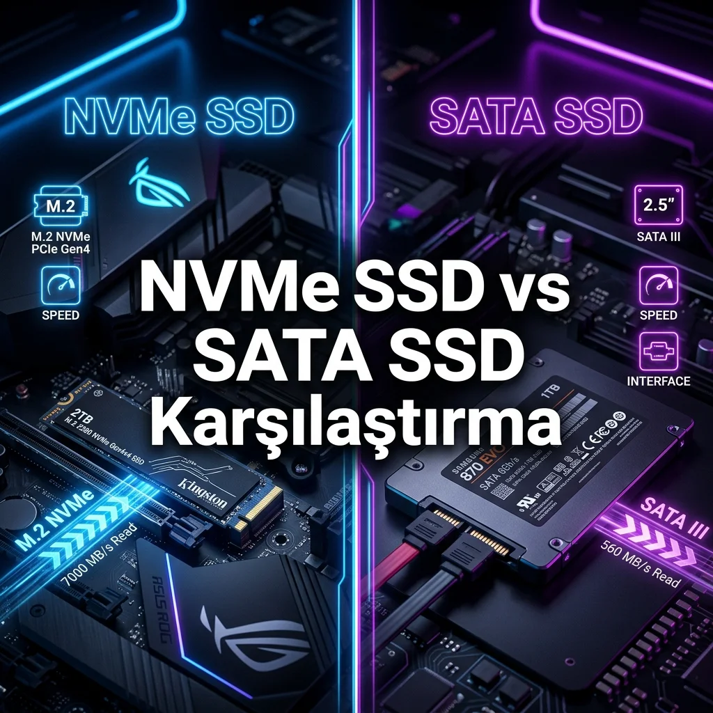 NVMe SSD vs SATA SSD İkinci El Karşılaştırma 2026 — Hangi Daha Hızlı?