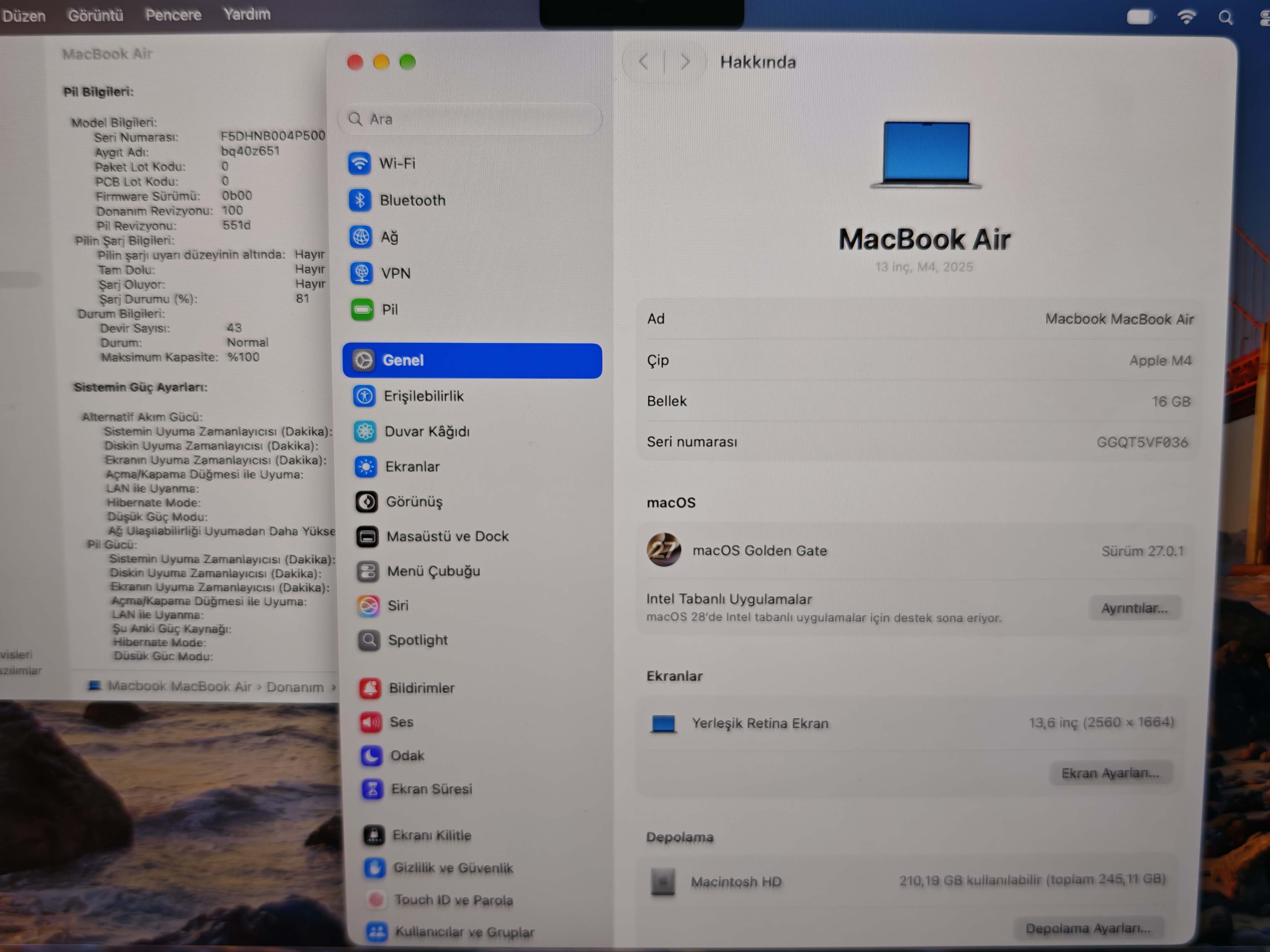 Apple Apple MacBook Air M4 13.6 inç 16 GB RAM 256 GB SSD Gümüş 2025 - Görsel 6