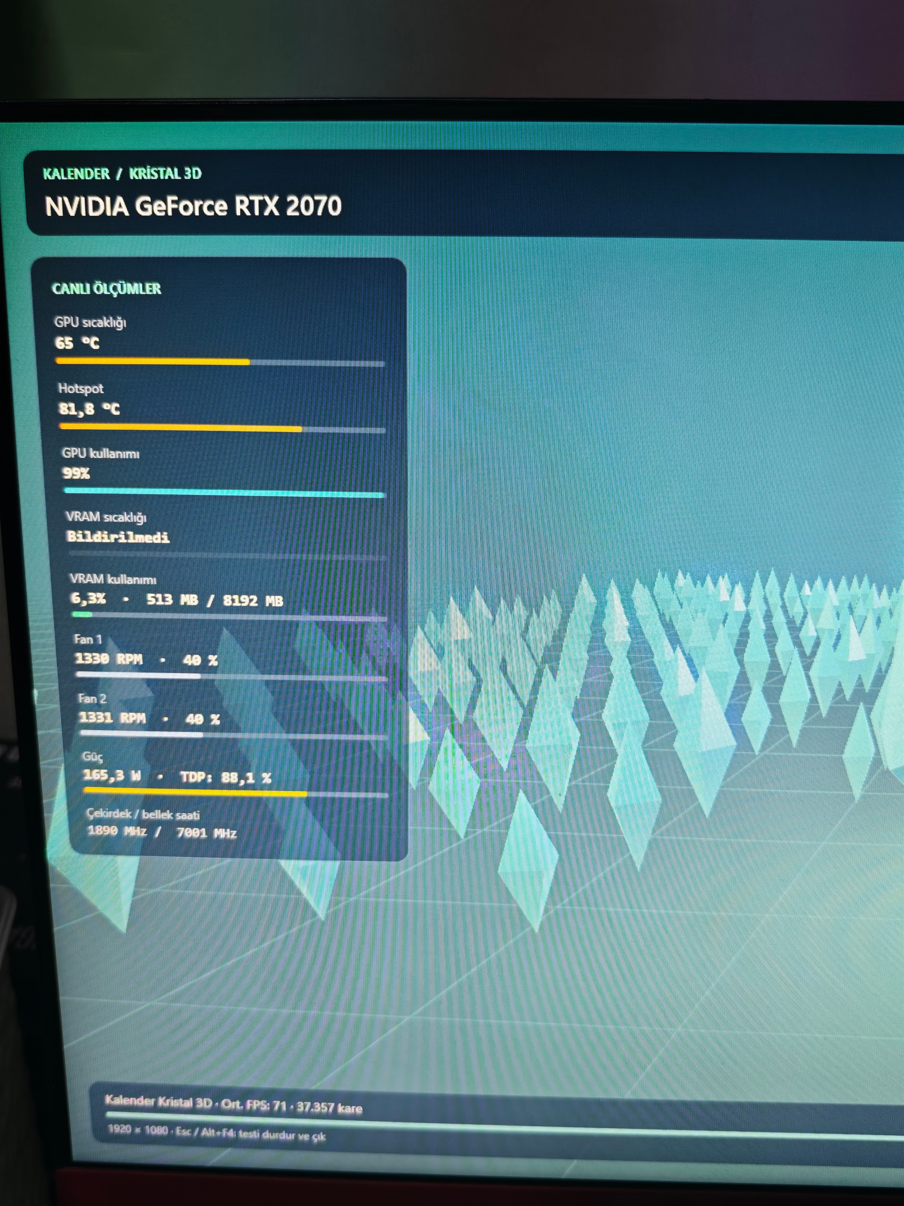 AMD Ryzen 5 3600 RTX 2070 8 GB 16 GB RAM 480 GB SSD Gaming Kasa - Görsel 6