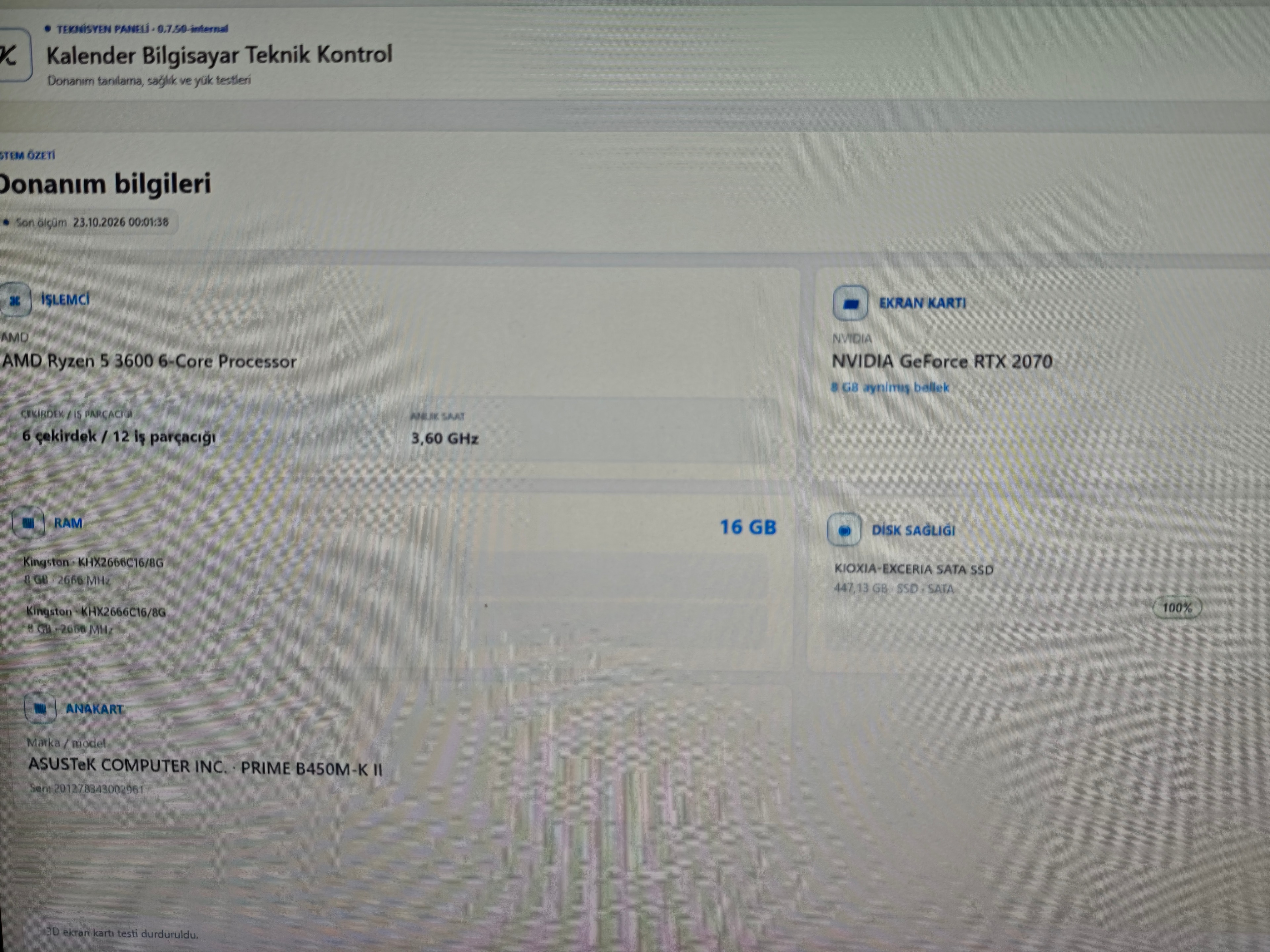 AMD Ryzen 5 3600 RTX 2070 8 GB 16 GB RAM 480 GB SSD Gaming Kasa - Görsel 5