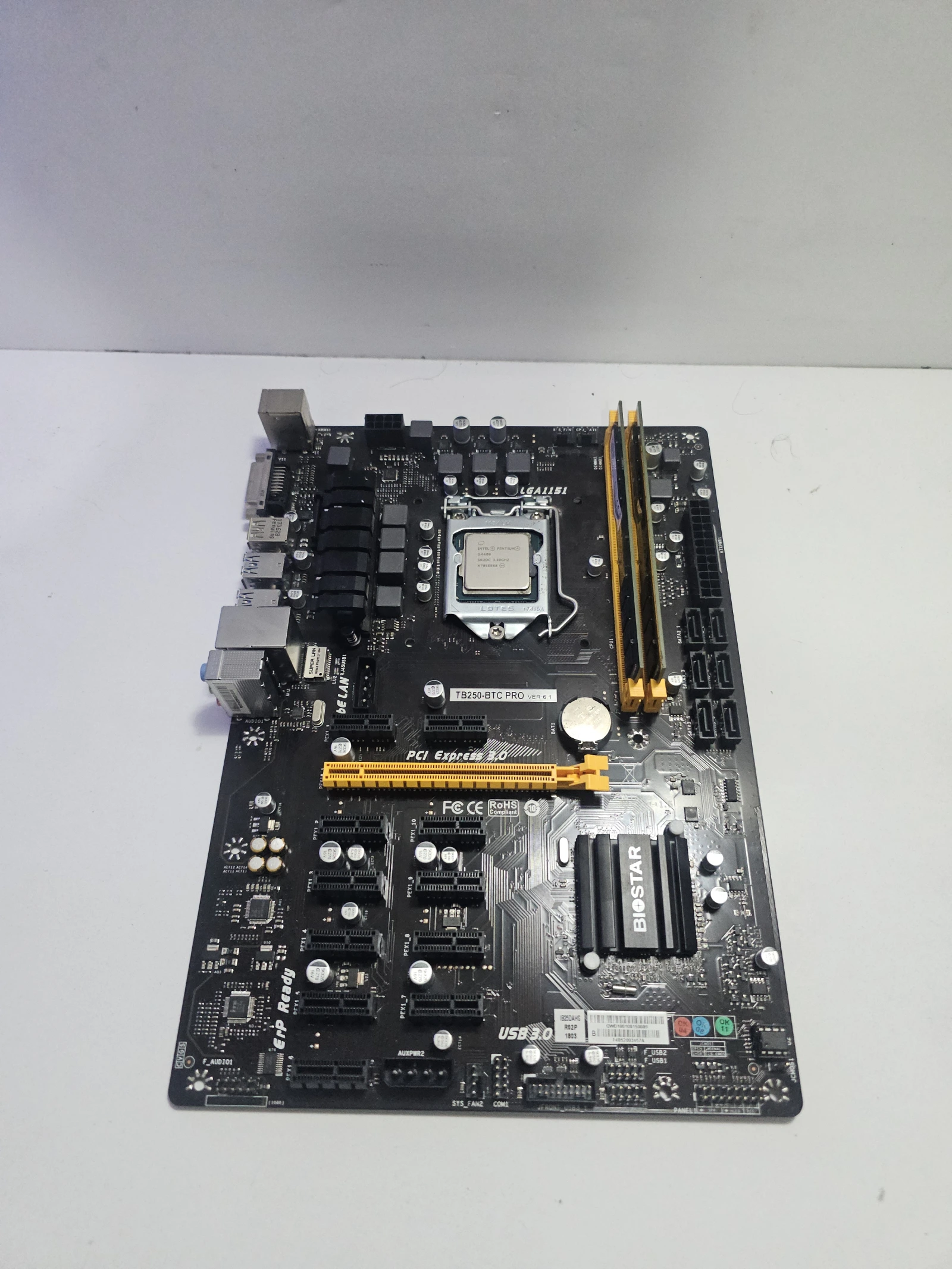 İkinci El Biostar Biostar TB250 1151 - G4400 İşlemci - 2x8GB Adata 2133Mhz Ram - Görsel 1