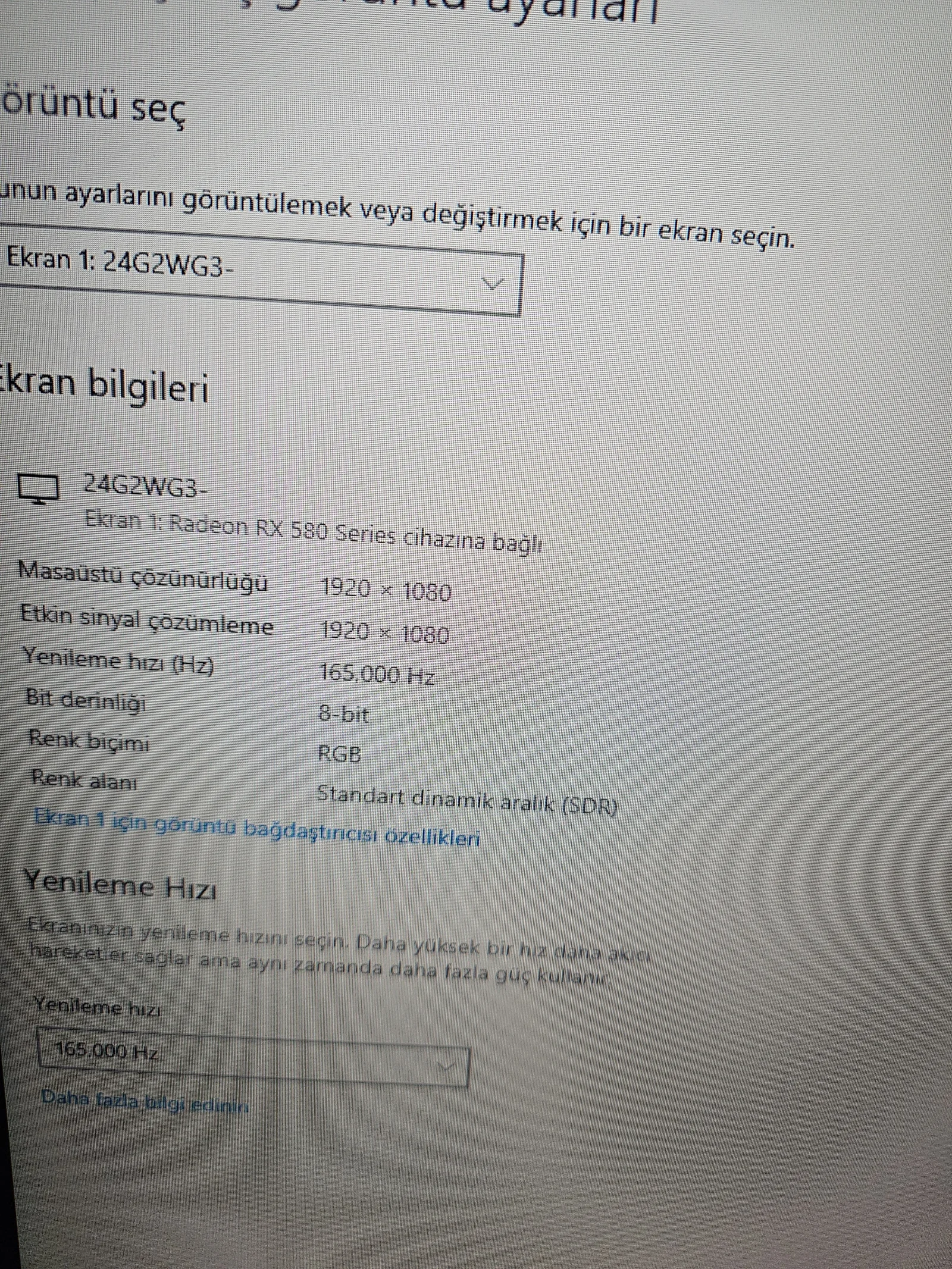 İkinci El AOC AOC 24" 165Hz 1ms Hoparlörlü Kavisli Oyuncu Monitör - Görsel 2
