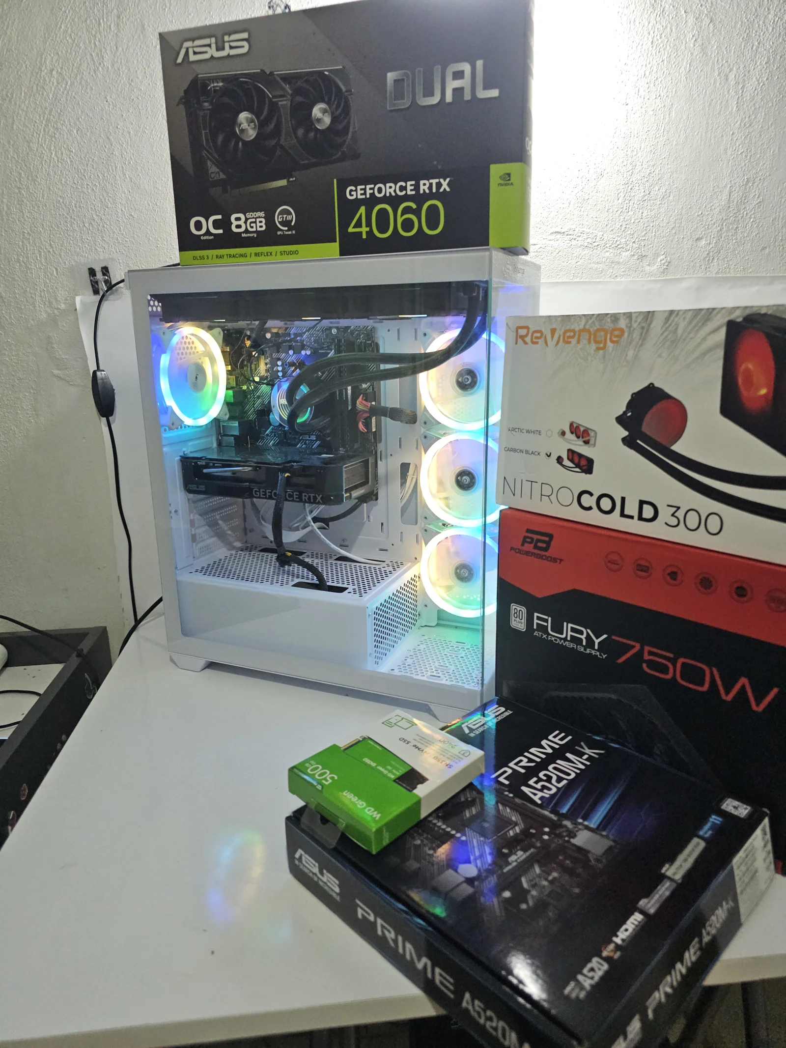Ryzen 5 5600 RTX 4060 16GB Ram 500GB SSD 360mm Sıvı Soğutma