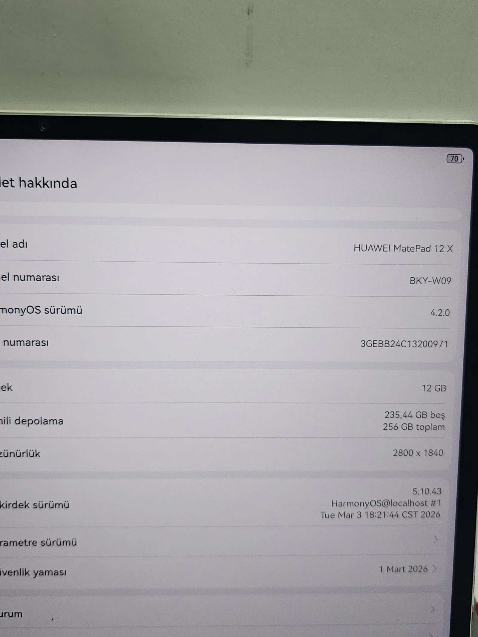 İkinci El Huawei Huawei MatePad 12X 12GB Ram 256GB SSD - Görsel 5