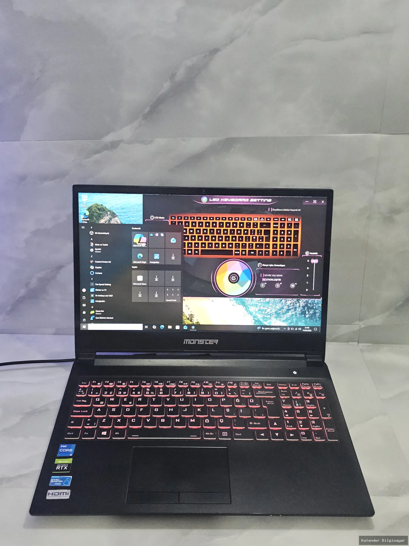 İkinci El Monster Monster A5 V17.1 i5 11400H RTX 3050 4GB 512GB SSD 16GB Ram - Görsel 1