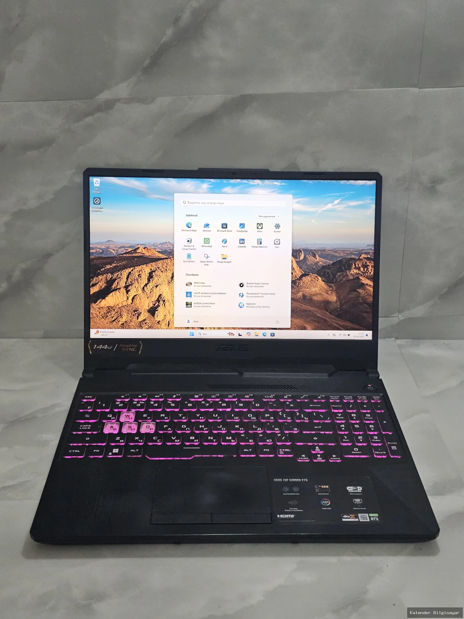 İkinci El Asus Asus Tuf i7 11800H RTX 3050 Ti 4GB 1TB SSD 16GB Ram - Görsel 1