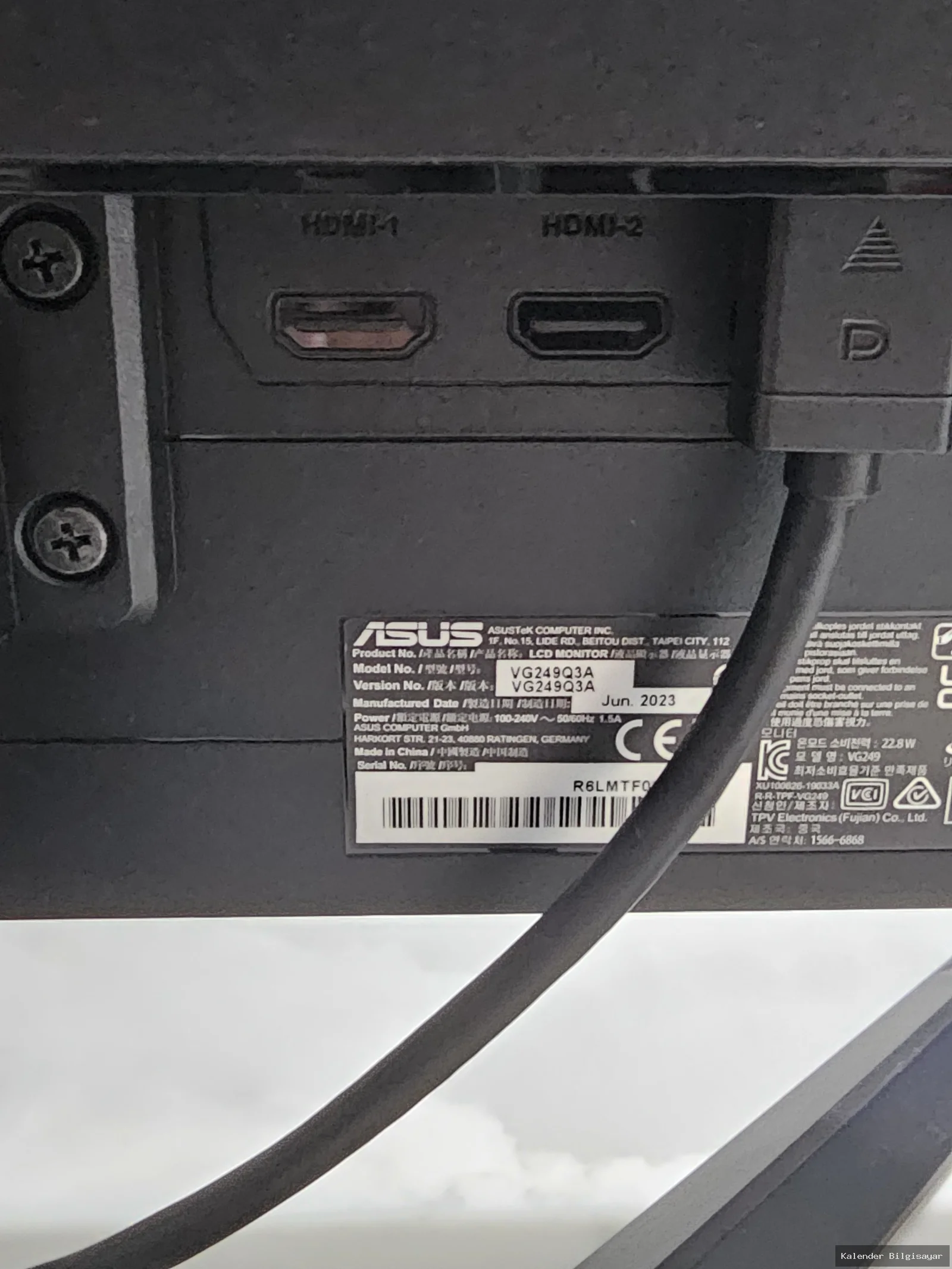 Asus Asus Tuf Gaming 23.8" 1 Ms Full Hd IPS 180 Hz Oyuncu Monitör - Görsel 3