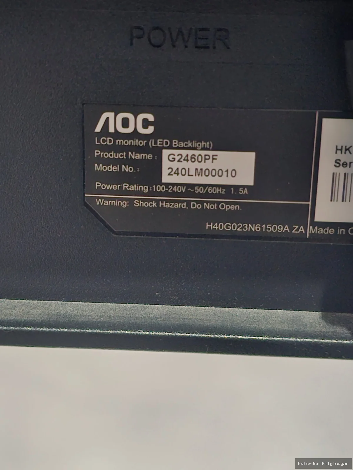 AOC AOC 24" 1 ms 144 Hz Full HD Gaming Monitör Hoparlörlü - Görsel 3