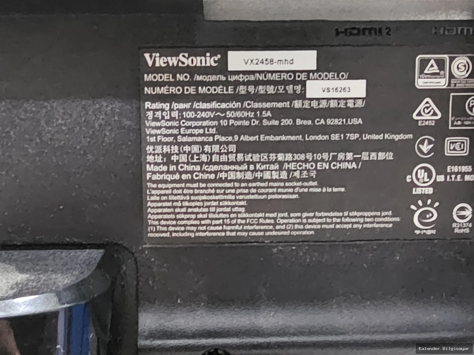 ViewSonic ViewSonic 24'' 1 ms Full HD 144 Hz Oyuncu Monitörü - Görsel 3