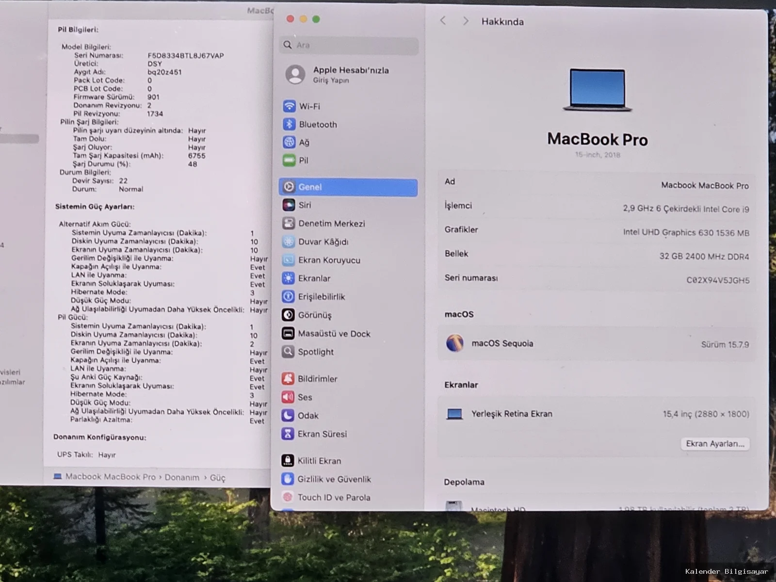 Apple MacBook Pro i9 32 GB RAM 2 TB SSD 15 inç Yd Klavye - Görsel 5
