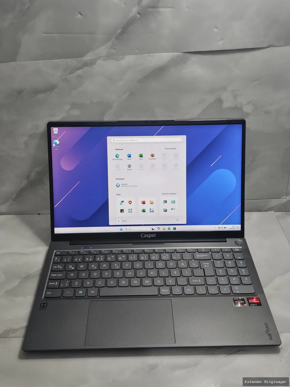 İkinci El Casper X700 Ryzen 5 5500U 8 GB RAM 512 GB SSD Laptop - Görsel 1