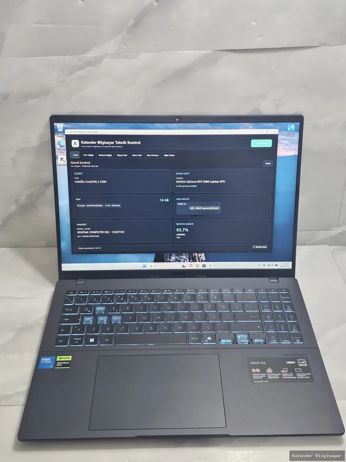 İkinci El ASUS ASUS Core Ultra 5 210H RTX 5060 16 GB RAM 512 GB SSD - Görsel 1