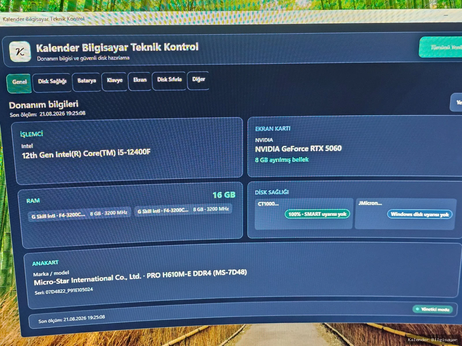 i5 12400F RTX 5060 16 GB RAM 1 TB SSD - Görsel 7