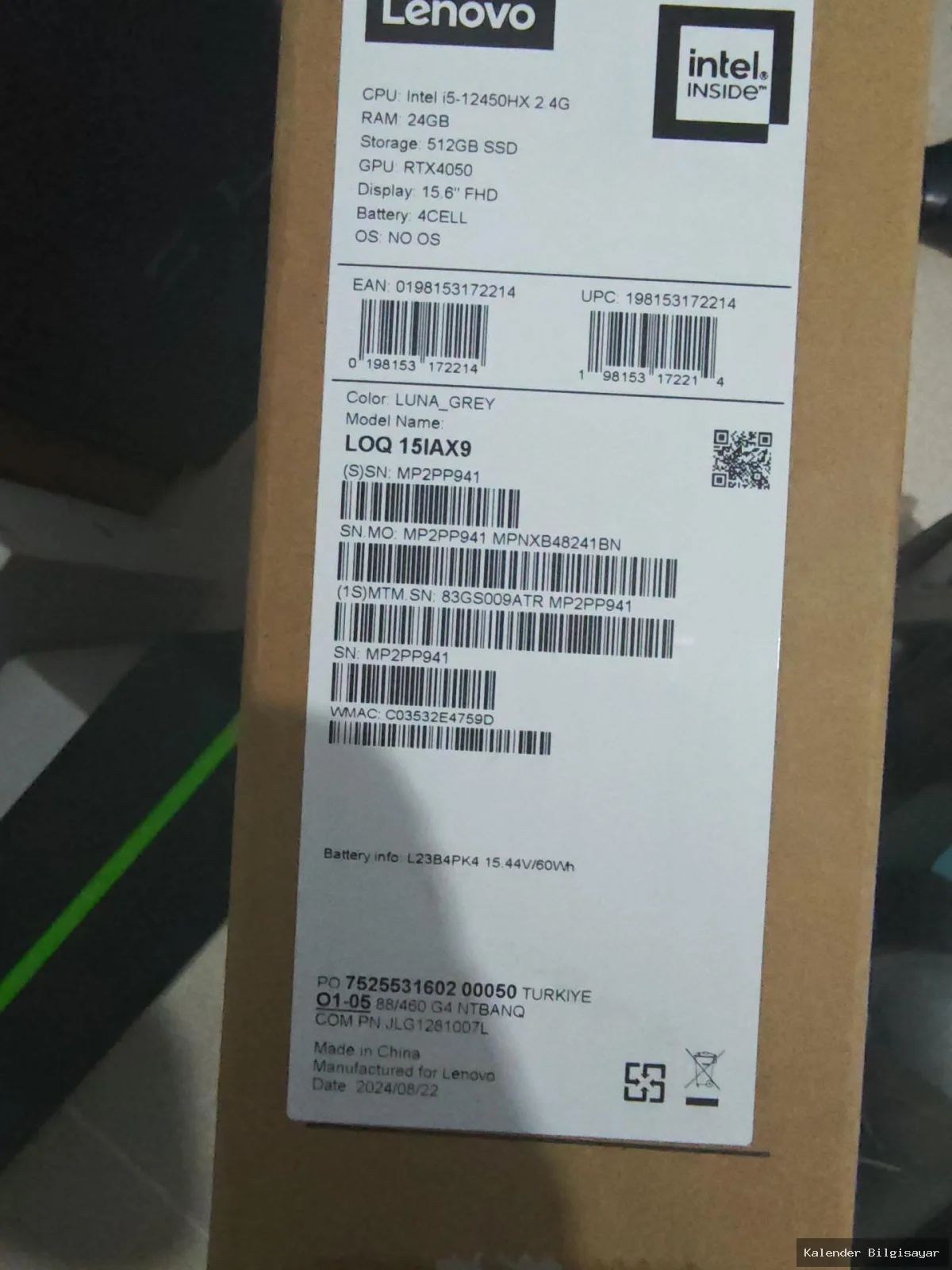 Lenovo Lenovo LOQ i5 12450Hx 24 GB RAM 512 GB SSD RTX 4050 6 GB 15.6" FHD - Görsel 7