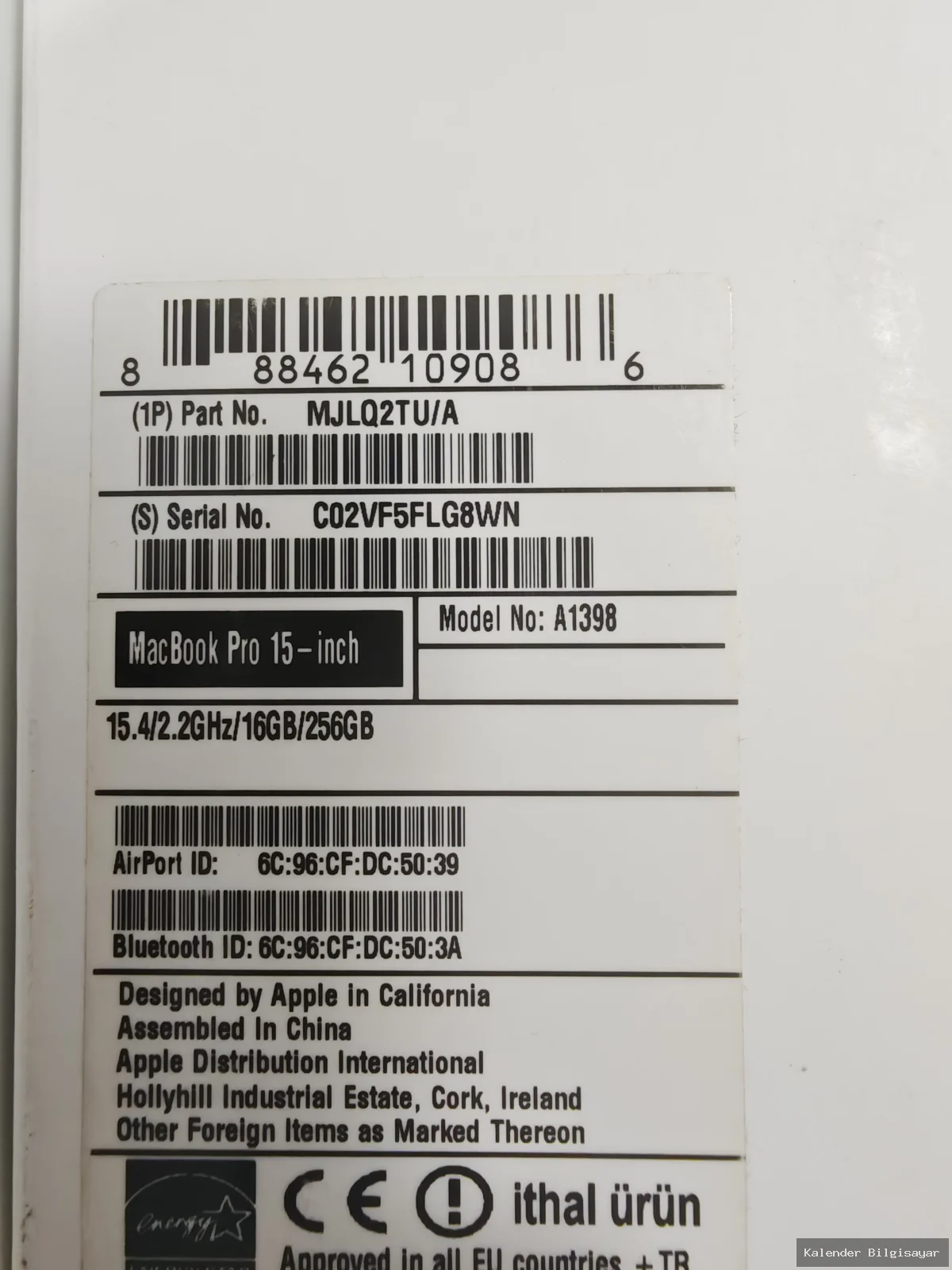 Apple MacBook Pro 15 A1398 2015 i7 16 GB 256 GB Retina - Görsel 7