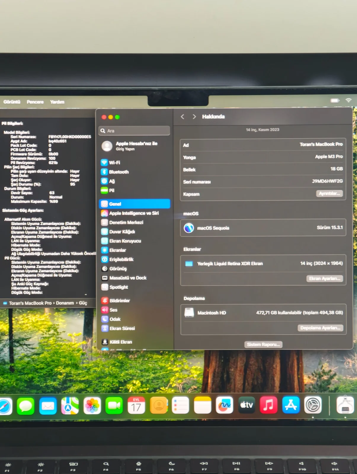 Apple MacBook Pro M3 Pro 18 GB RAM 512 GB SSD A2992 - Görsel 6