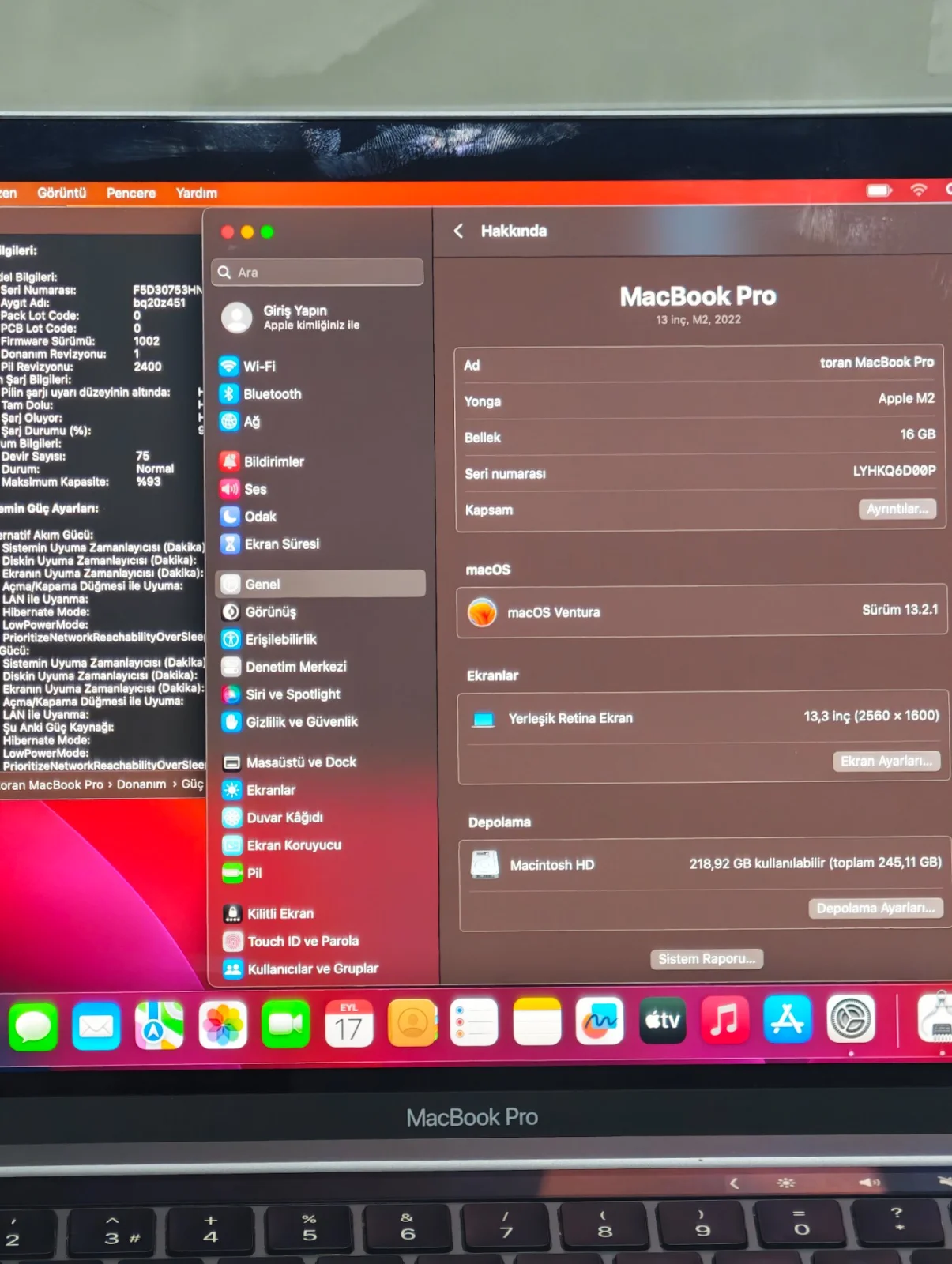 Apple MacBook Pro M2 16 GB RAM 256 GB SSD 14 inç A2338 - Görsel 6