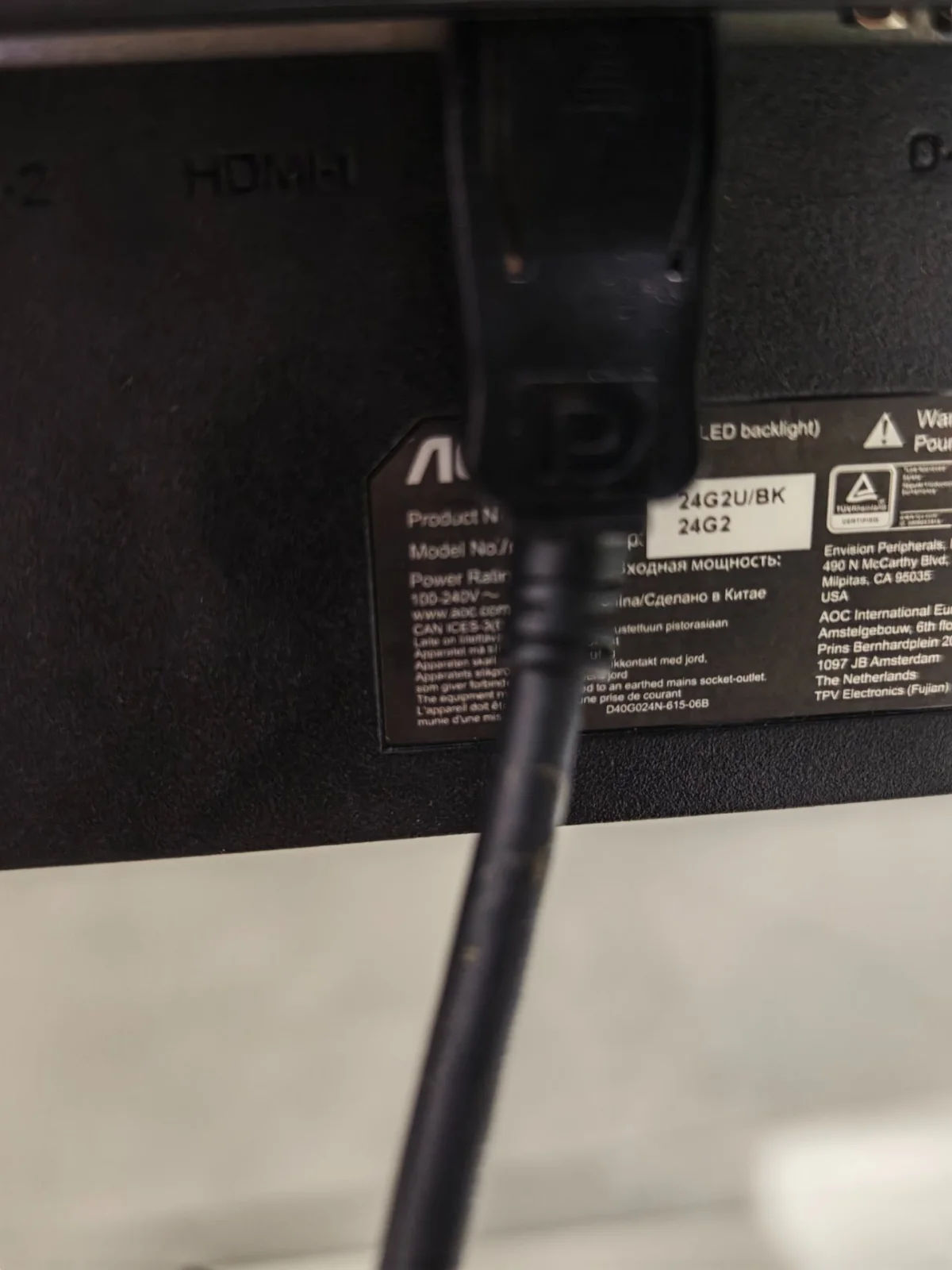AOC AOC 24G2U/Bk 23.8" Full HD 144 Hz 1 ms IPS Pivot Gaming Monitör - Görsel 3
