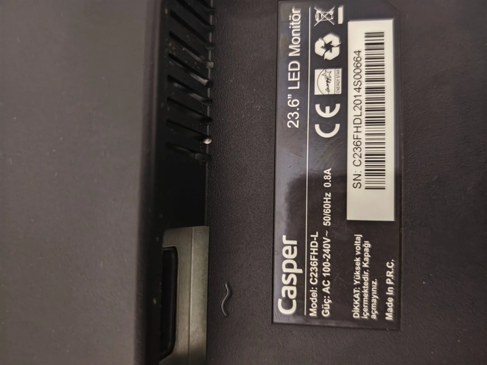 Casper Casper C236FHD-L 23.6" Full HD LED Monitör - Görsel 2