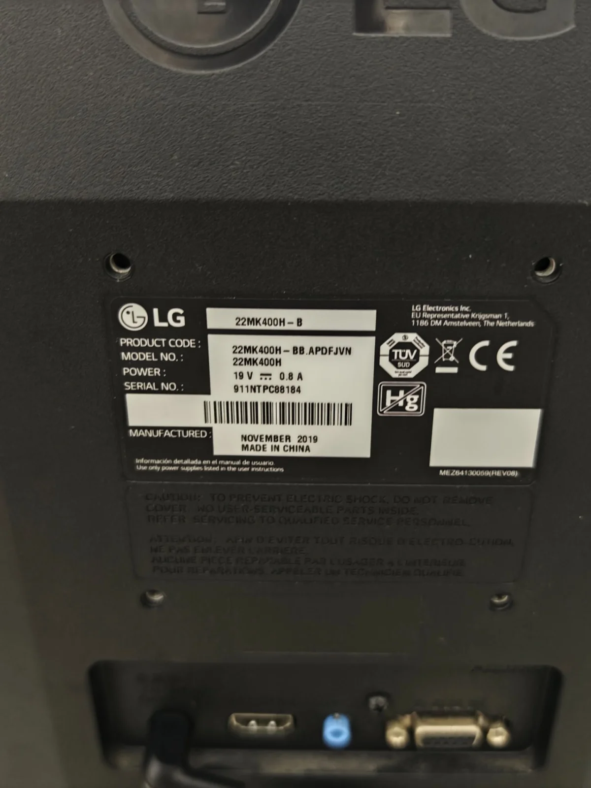LG LG 22MK400H-B 21.5" Full HD 75 Hz LED Monitör - Görsel 2