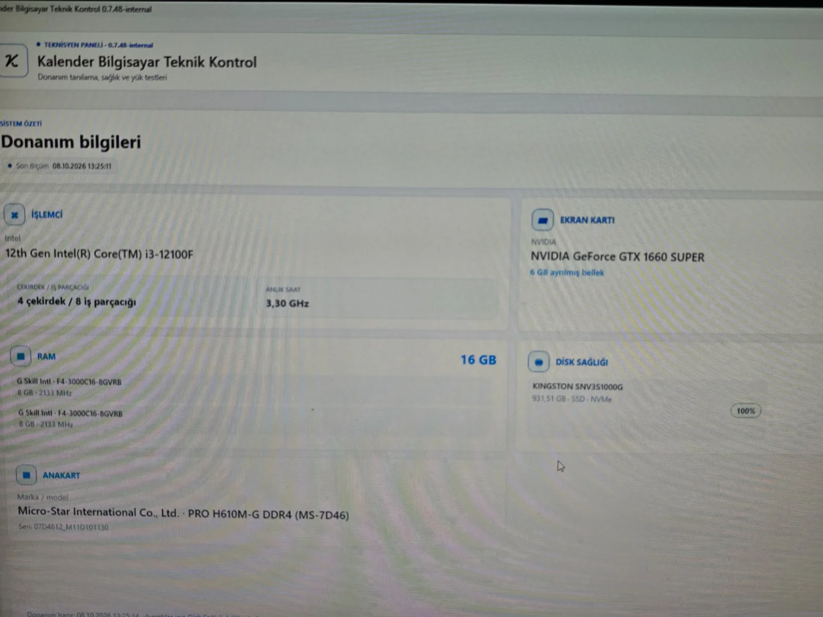 Intel Core i3 12100F GTX 1660 SUPER 6 GB 16 GB RAM 1 TB NVMe SSD - Görsel 5