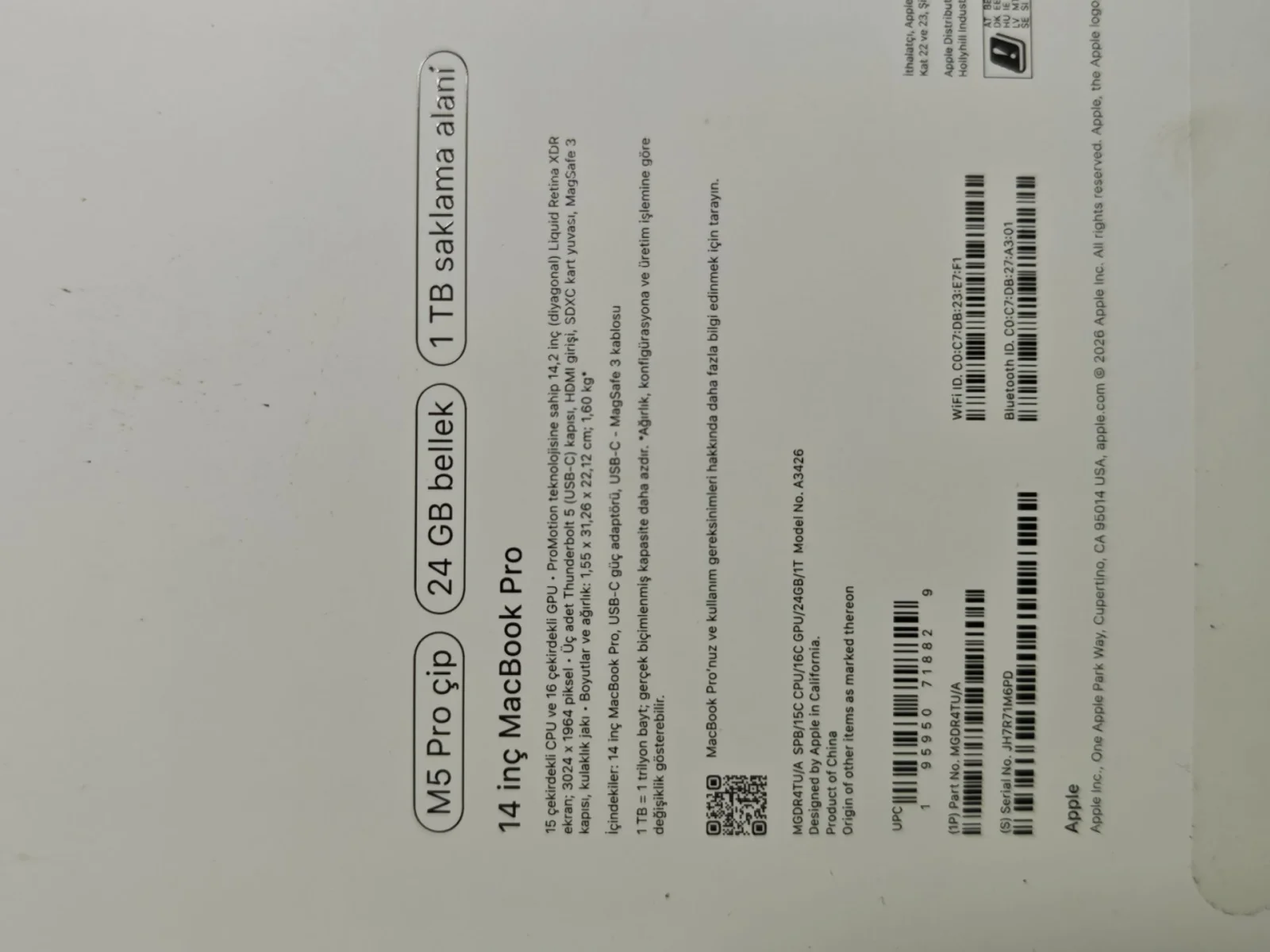 Apple Apple MacBook Pro 14" M5 Pro 24 GB 1 TB SSD Uzay Siyah - Görsel 7
